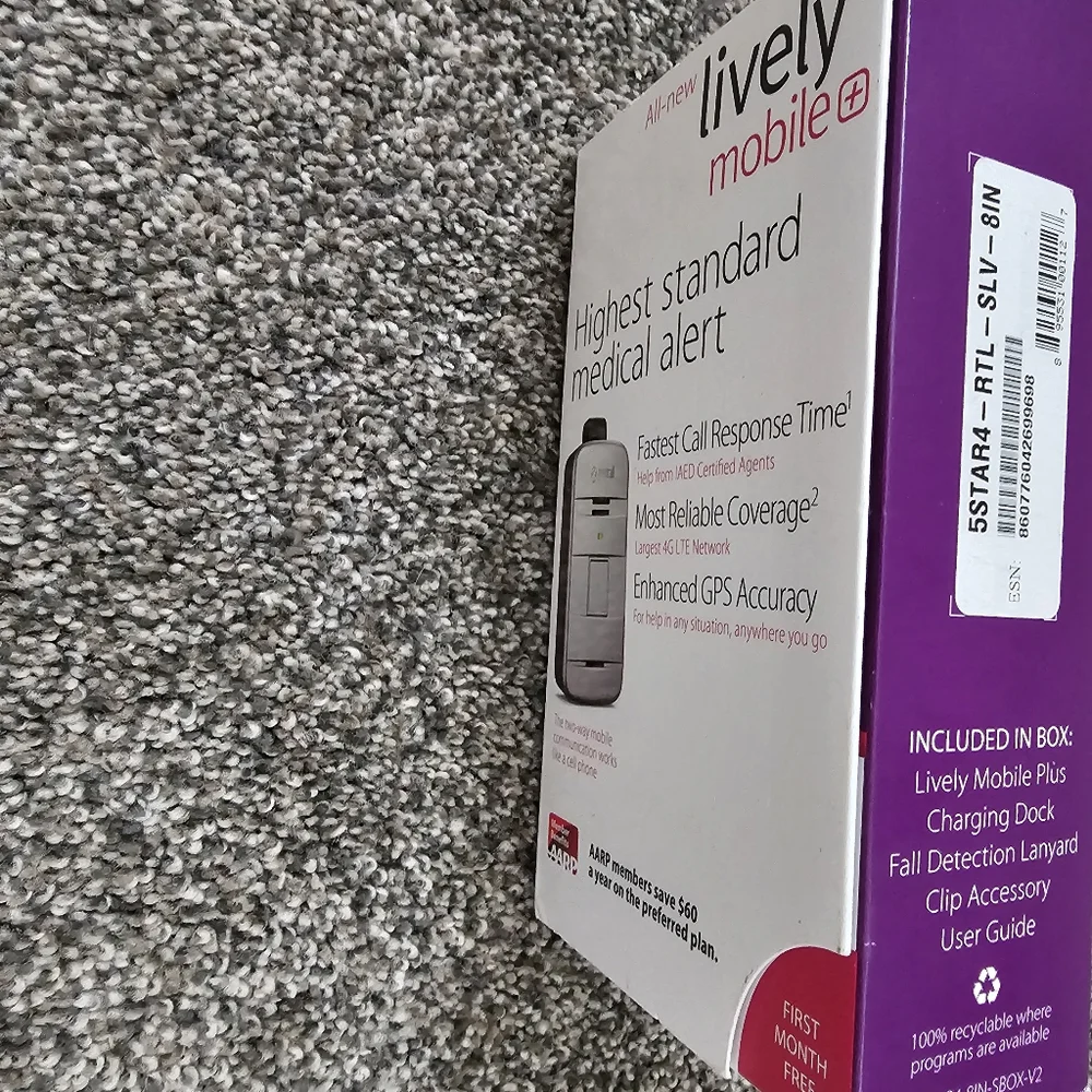 Lively Mobile Plus Highest Standard Medical Alert New In Box